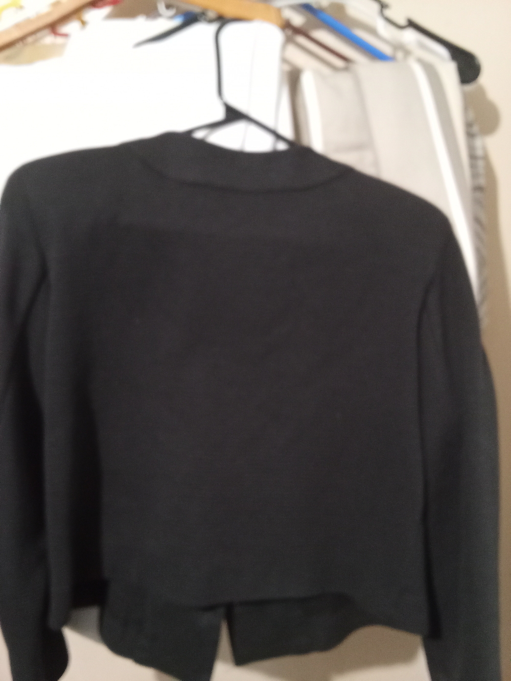 Black Ribbed Button Jacket - Picture 3 of 3